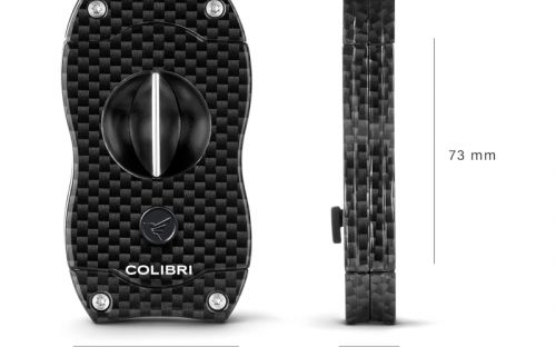 Colibri V-Cut Szivarvágó - carbon/fekete (23mm)