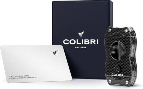 Colibri V-Cut Szivarvágó - carbon/fekete (23mm)