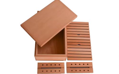 Humidor 80-90 szivar részére, tömör spanyol cédrusfa, natur szivar tároló doboz - Achenty!