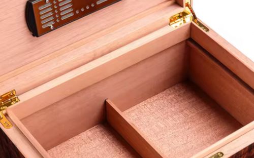 Luxus Humidor 60-80 szál szivar részére, Habana spanyol cédrusfa szivar doboz, párásítóval, hygrométerrel