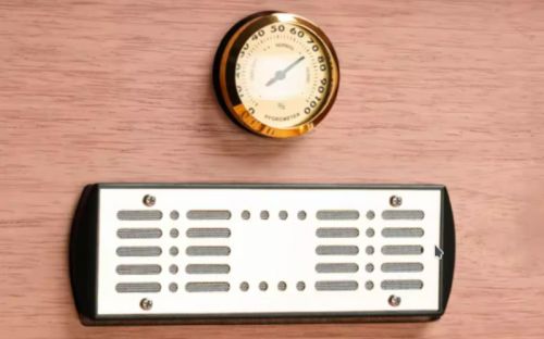 Luxus Humidor 60-80 szál szivar részére, Habana spanyol cédrusfa szivar doboz, párásítóval, hygrométerrel