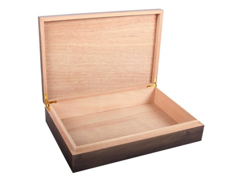 Achenty! Exkluzív-Luxus humidor 50 szál szivar részére, spanyol cédrusfa, párásító, hygrometer - dióbarna