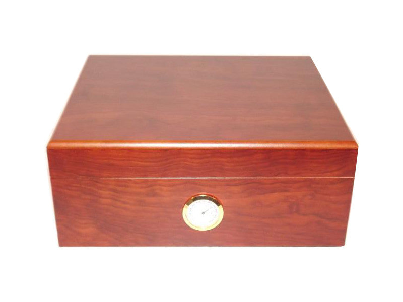 Humidor 50 szál szivar részére, cédrusfa szivar doboz, párásítóval, hygrométerrel - barna, Angelo