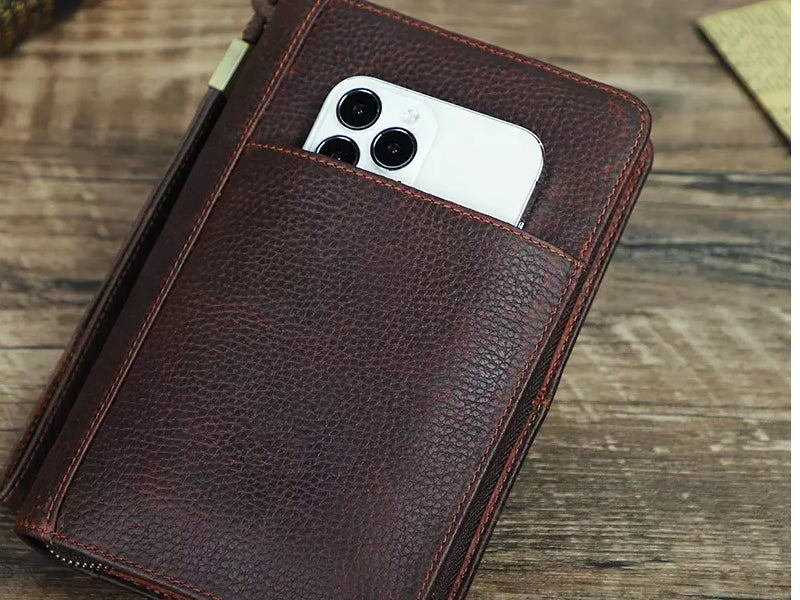 Hordozható szivartartó utazótáska - valódi bőr, kávébarna