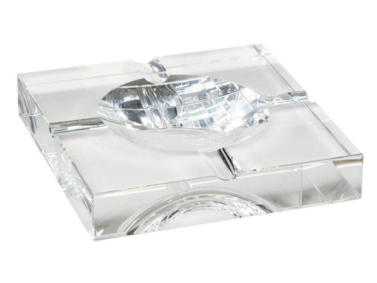 Szivar hamutartó - kristályüveg, négyzet (20x20cm)